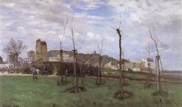 Alfred Sisley View of Montmartre from the cite des Fleurs oil painting picture
